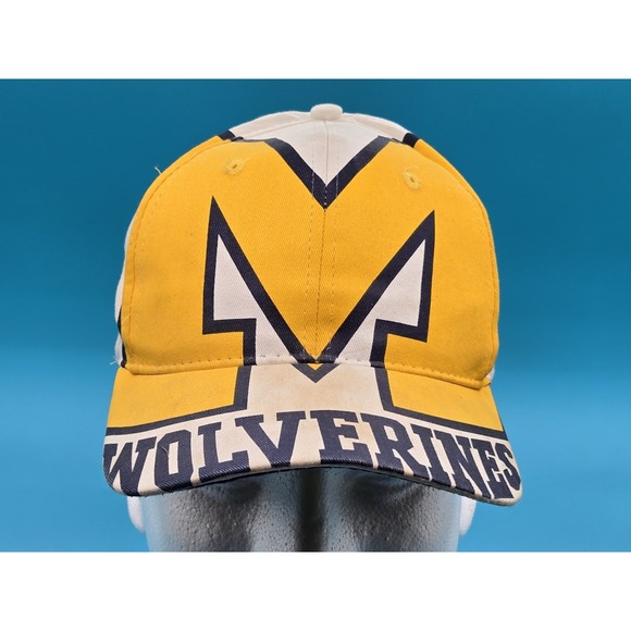 Michigan Wolverines Vintage Snapback Hat Global Caps 1994 Cap AOP OSFM Rare‎